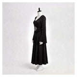 Beetlejuice Lydia Women Black Dress Cosplay Costume Outfit Halloween Carnival Suit