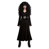 Beetlejuice Lydia Women Black Dress Cosplay Costume Outfit Halloween Carnival Suit