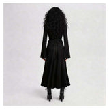 Beetlejuice Lydia Women Black Dress Cosplay Costume Outfit Halloween Carnival Suit