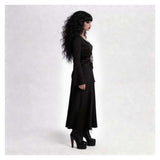 Beetlejuice Lydia Women Black Dress Cosplay Costume Outfit Halloween Carnival Suit