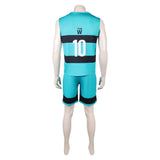 BLUE LOCK Live-Action Isagi Yoichi Green Jersey Cosplay Costume Outfit Halloween Carnival Suit