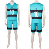 BLUE LOCK Live-Action Isagi Yoichi Green Jersey Cosplay Costume Outfit Halloween Carnival Suit