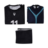 BLUE LOCK Nagi Seishiro Black Soccer Jersey Cosplay Costume Outfit Halloween Carnival Suit