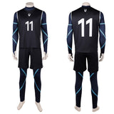 BLUE LOCK Nagi Seishiro Black Soccer Jersey Cosplay Costume Outfit Halloween Carnival Suit