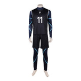 BLUE LOCK Nagi Seishiro Black Soccer Jersey Cosplay Costume Outfit Halloween Carnival Suit