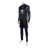 BLUE LOCK Nagi Seishiro Black Soccer Jersey Cosplay Costume Outfit Halloween Carnival Suit