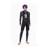 Blue Lock Reo Mikage Black No.9 Jersey Cosplay Costume Outfit Halloween Carnival Suit