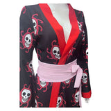 Boa Hancock Women Black Kimono Cosplay Costume Outfit Halloween Carnival Suit