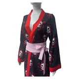 Boa Hancock Women Black Kimono Cosplay Costume Outfit Halloween Carnival Suit