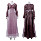 Bridgerton Sophie Beckett Women Purple Dress Cosplay Costume Outfit Halloween Carnival Suit