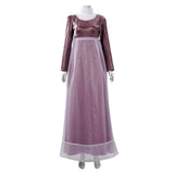Bridgerton Sophie Beckett Women Purple Dress Cosplay Costume Outfit Halloween Carnival Suit