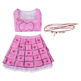 Bridget Women Pink Dress Outfit Cosplay Costume Outfits Halloween Carnival Suit