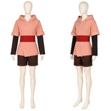 Cara Women Pink Hooded Set Cosplay Costume Outfit Halloween Carnival Suit