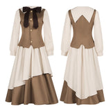 Cardcaptor Sakura Tomoyo Daidouji Women Brown Dress Cosplay Costume Outfits Halloween Carnival Suit