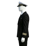 Catch Me If You Can Frank Abagnale Black Captain Uniform Cosplay Costume Outfit Halloween Carnival Suit