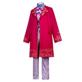 Charlie and the Chocolate Factory Young Willy Wonka Red Outfit Cosplay Costume Outfit Halloween Carnival Suit