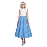Cinderella Fairy Godmother Women Blue Outfit Cosplay Costume Outfit Halloween Carnival Suit