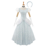 Cinderella Light Blue Dress Cosplay Costume Outfit Halloween Carnival Suit