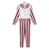 Clown in a Cornfield Flando Red Outfit Cosplay Costume Outfits Halloween Carnival Suit