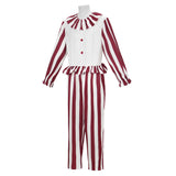Clown in a Cornfield Flando Red Outfit Cosplay Costume Outfits Halloween Carnival Suit