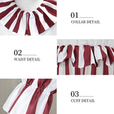 Clown in a Cornfield Flando Red Outfit Cosplay Costume Outfits Halloween Carnival Suit