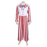 Clown in a Cornfield Flando the Clown Red Jumpsuit Cosplay Costume Outfits Halloween Carnival Suit
