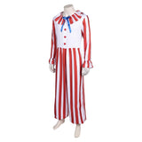Clown in a Cornfield Flando the Clown Red Jumpsuit Cosplay Costume Outfits Halloween Carnival Suit