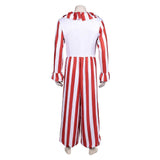 Clown in a Cornfield Flando the Clown Red Jumpsuit Cosplay Costume Outfits Halloween Carnival Suit