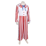 Clown in a Cornfield Flando the Clown Red Jumpsuit Cosplay Costume Outfits Halloween Carnival Suit