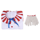 Clown in a Cornfield Flando the Clown Red Jumpsuit Cosplay Costume Outfits Halloween Carnival Suit