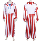 Clown in a Cornfield Flando the Clown Red Jumpsuit Cosplay Costume Outfits Halloween Carnival Suit