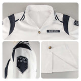 Coby White Uniform Outfit Cosplay Costume Outfit Halloween Carnival Suit