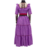CoCo Imelda Women Purple Dress Cosplay Costume Outfit Halloween Carnival Suit