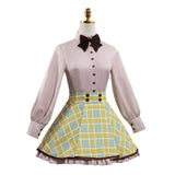 Code Geass C.C. Women Green Plaid Skirt Cosplay Costume Outfit Halloween Carnival Suit