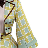 Code Geass C.C. Women Green Plaid Skirt Cosplay Costume Outfit Halloween Carnival Suit