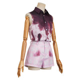 Companion (2025) Iris Women Pink Bloody Outfit Cosplay Costume Outfits Halloween Carnival Suit