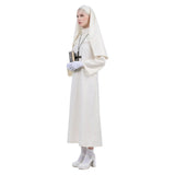 Conjuring The Nun Women White Outfit Cosplay Costume Outfit Halloween Carnival Suit