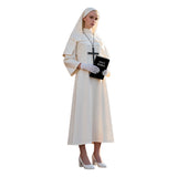 Conjuring The Nun Women White Outfit Cosplay Costume Outfit Halloween Carnival Suit