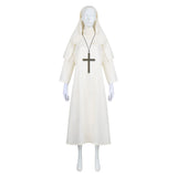 Conjuring The Nun Women White Outfit Cosplay Costume Outfit Halloween Carnival Suit