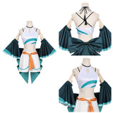 Cosmic Princess Kaguya Yachiyo Tsukimi Women Green Dress Cosplay Costume Outfits Halloween Carnival Suit
