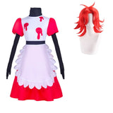 Hazbin Hotel Niffty White And Red Dress Cosplay Costume Outfits Halloween Carnival Suit