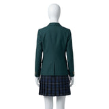 Coven Academy Women Green School Uniform Cosplay Costume Outfit Halloween Carnival Suit