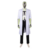 Creature Commandos 2024 Dr. Phosphorus White Outfit Cosplay Costume Outfits Halloween Carnival Suit