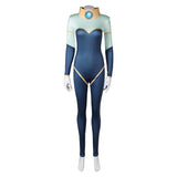 Creature Commandos 2024 Nina Mazursky Women Blue Jumpsuit Cosplay Costume Outfits Halloween Carnival Suit