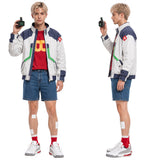 Cyberpunk Roman Carax White Coat Outfit Cosplay Costume Outfit Halloween Carnival Suit
