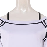 Dan da dan (2025) Momo Ayase White Top Cosplay Costume Outfits Halloween Carnival Suit