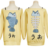 Dan da dan Momo Ayase Yellow Printed Top Cosplay Costume Outfits Halloween Carnival Suit
