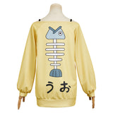 Dan da dan Momo Ayase Yellow Printed Top Cosplay Costume Outfits Halloween Carnival Suit