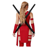 Daredevil Elektra Natchios Women Red Outfit Cosplay Costume Outfit Halloween Carnival Suit