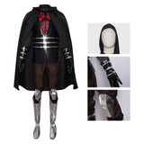 Darth Maul Black Outfit with Cape Cosplay Costume Outfit Halloween Carnival Suit